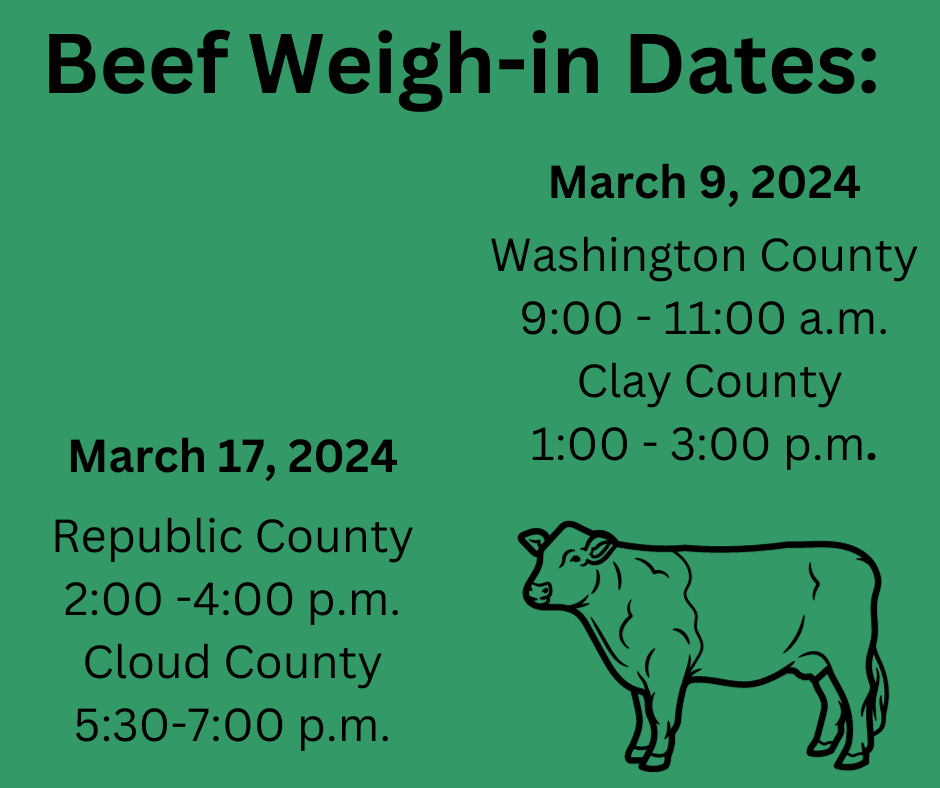 Beef Weigh-in dates