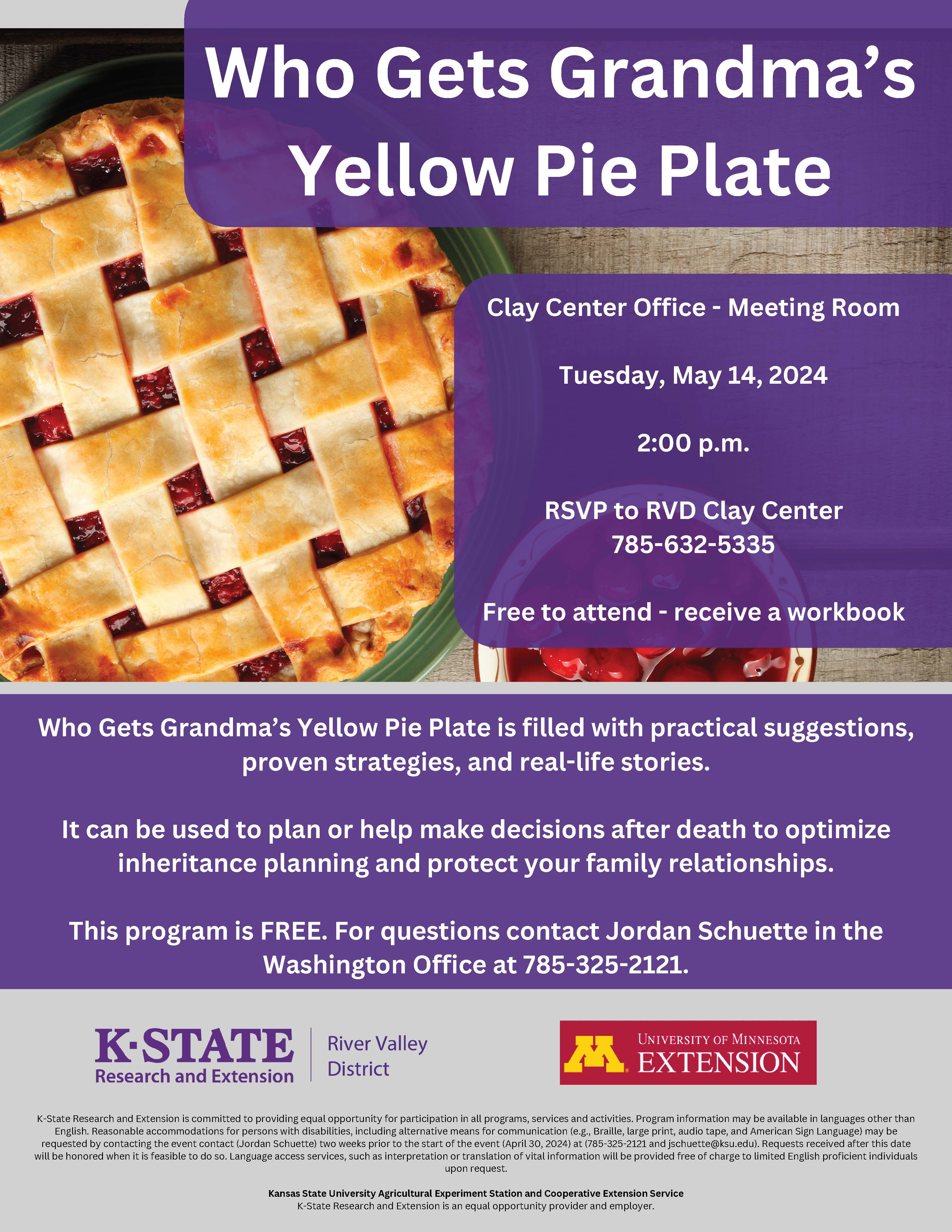 Who Get Grandma's Yellow Pie Plate